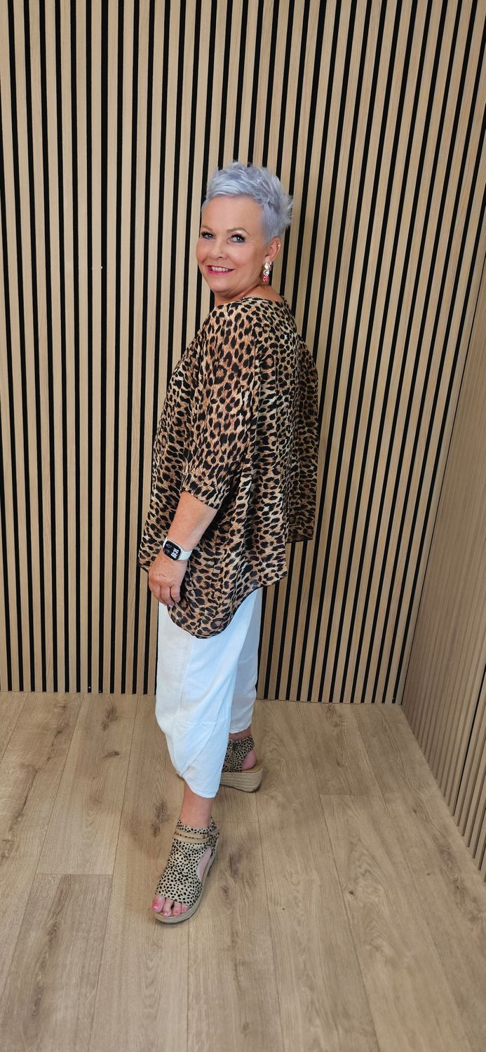 Leopard Print Layered Top