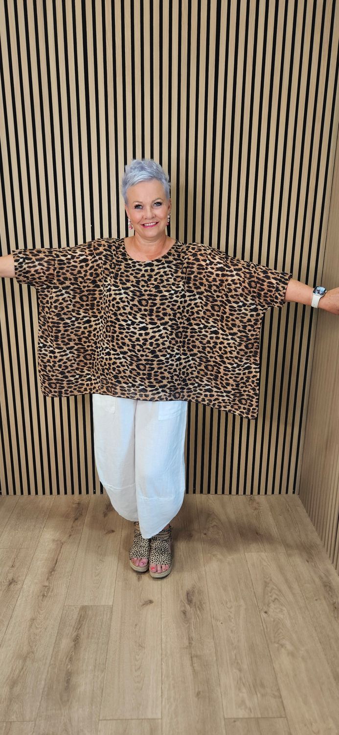 Leopard Print Layered Top