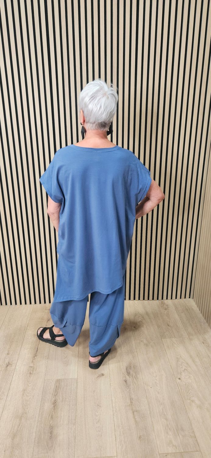 Cotton Comfort Co-Ord Set - Blue