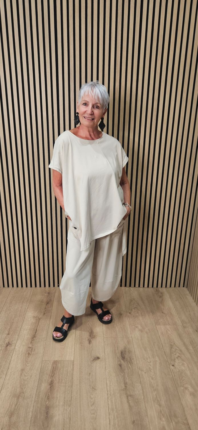 Cotton Comfort Co-Ord Set – Stone