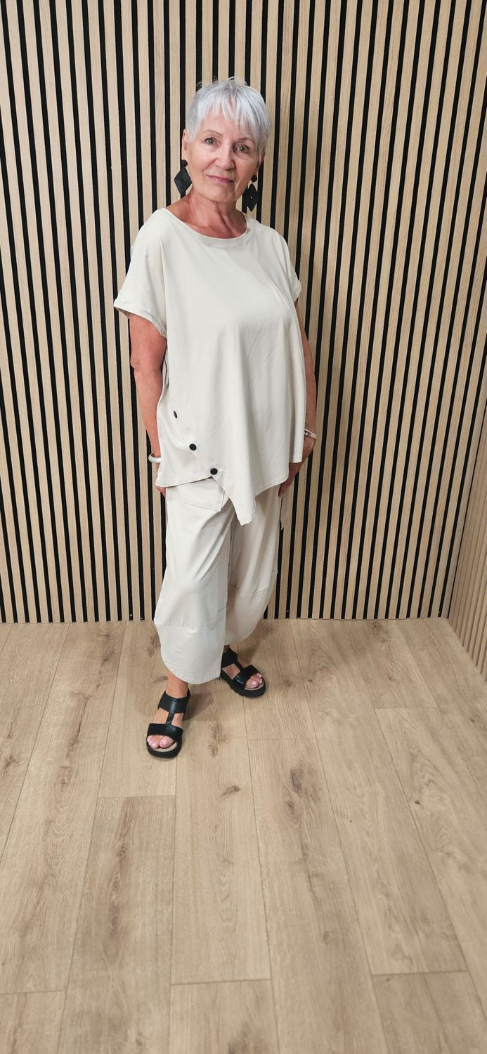 Cotton Comfort Co-Ord Set – Stone