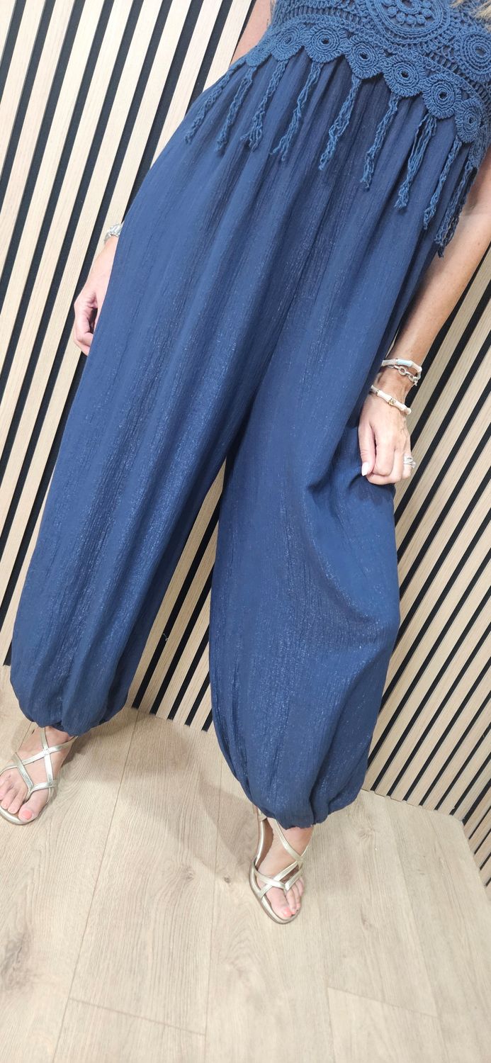 Crochet Detail Boho Jumpsuit