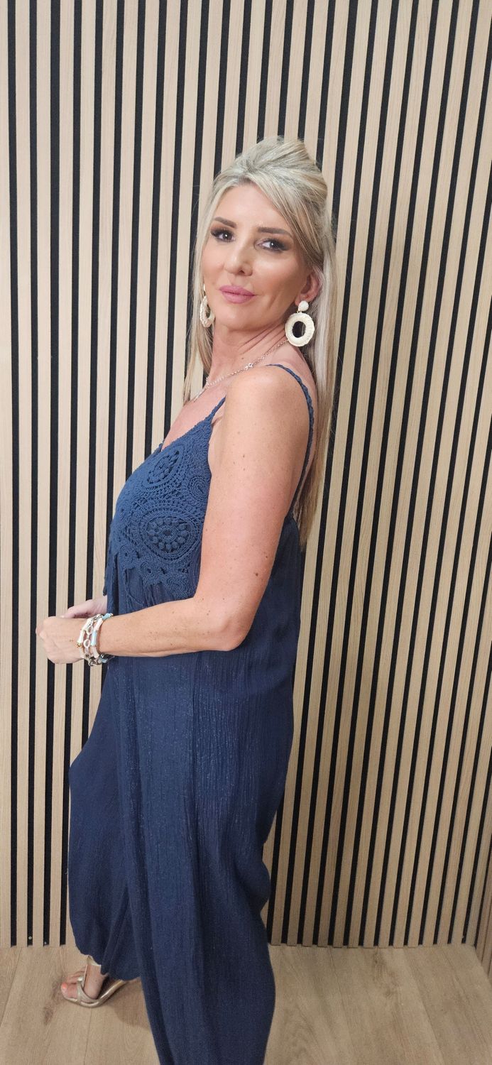 Crochet Detail Boho Jumpsuit