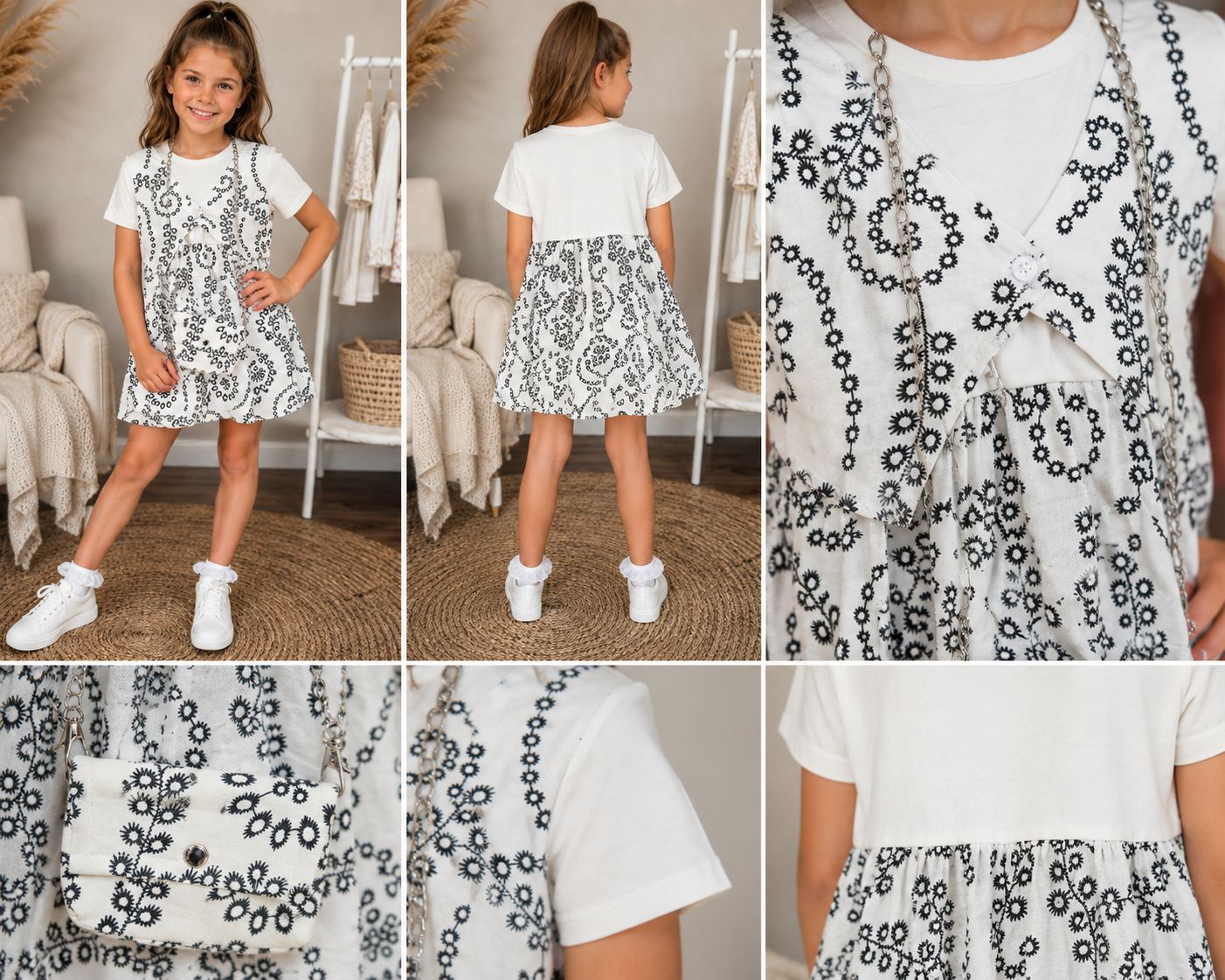 All-in-One Waistcoat Dress with Matching Bag