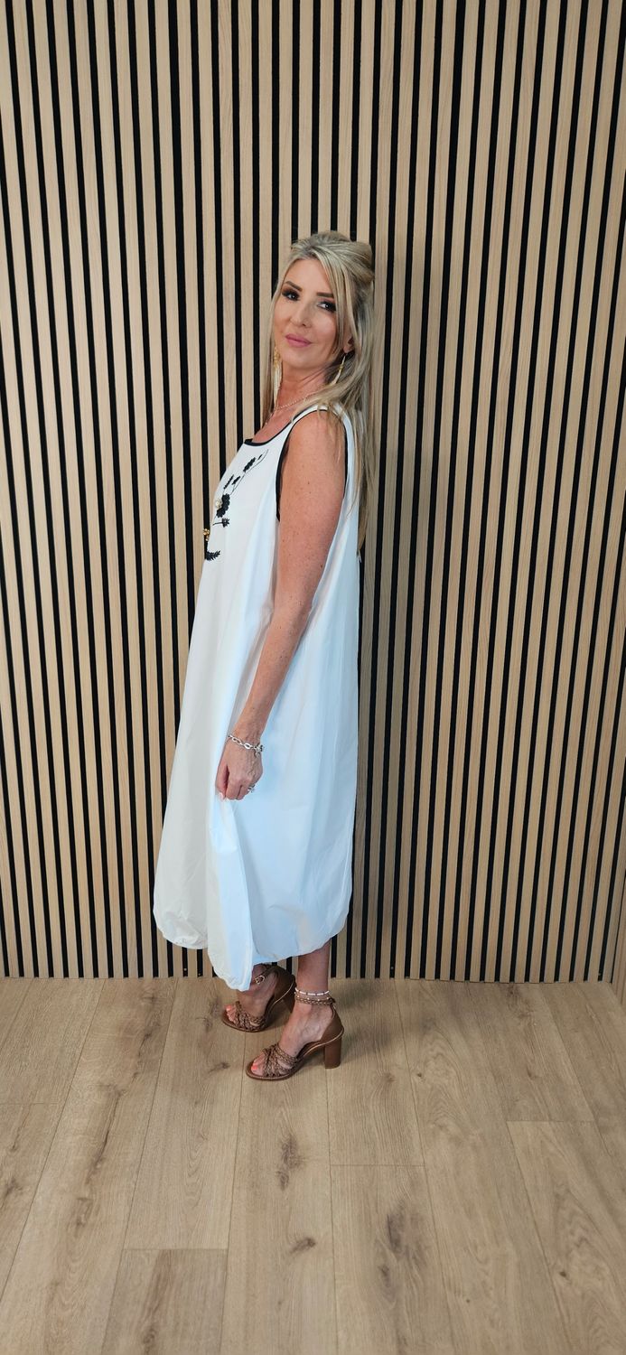 FLY OUT Floral Embellished Bubble Hem Dress