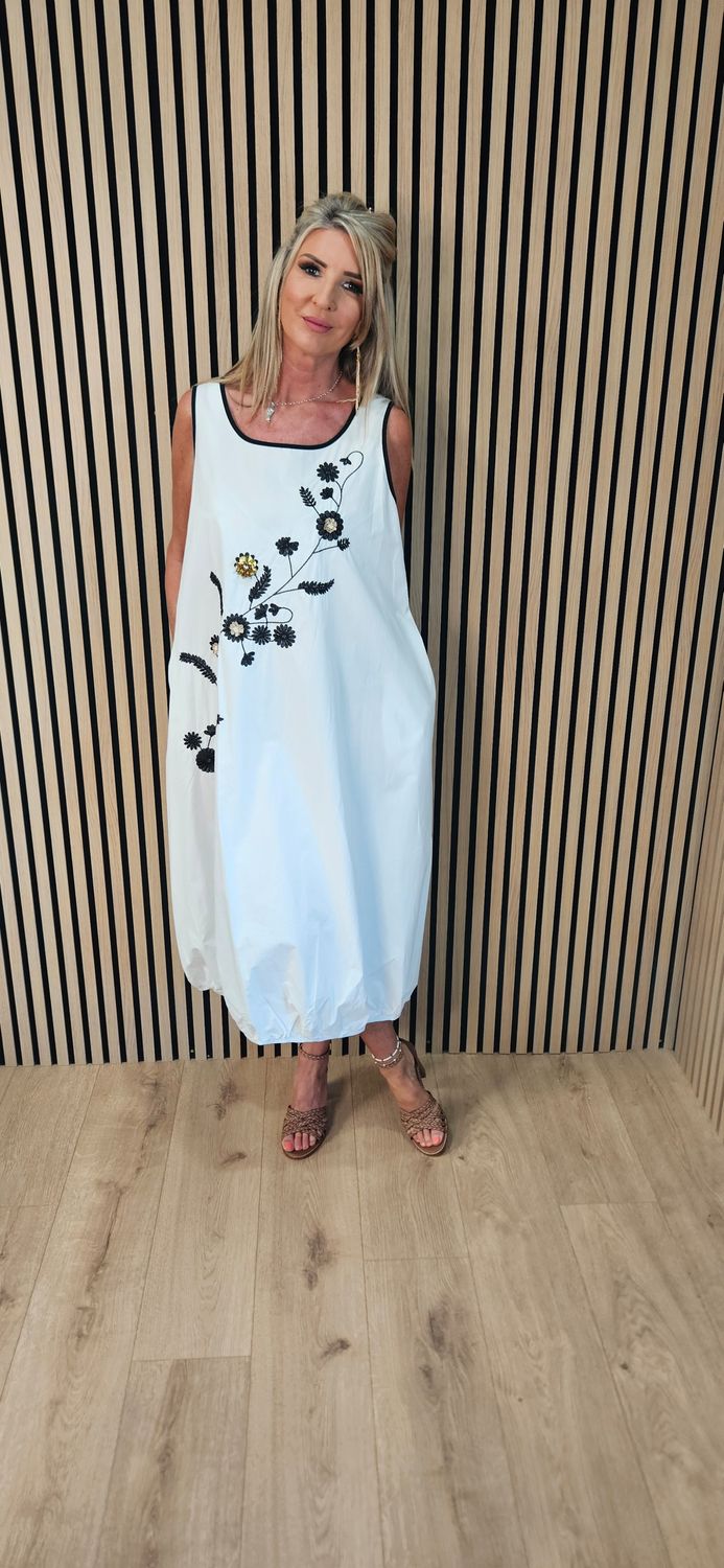 FLY OUT Floral Embellished Bubble Hem Dress