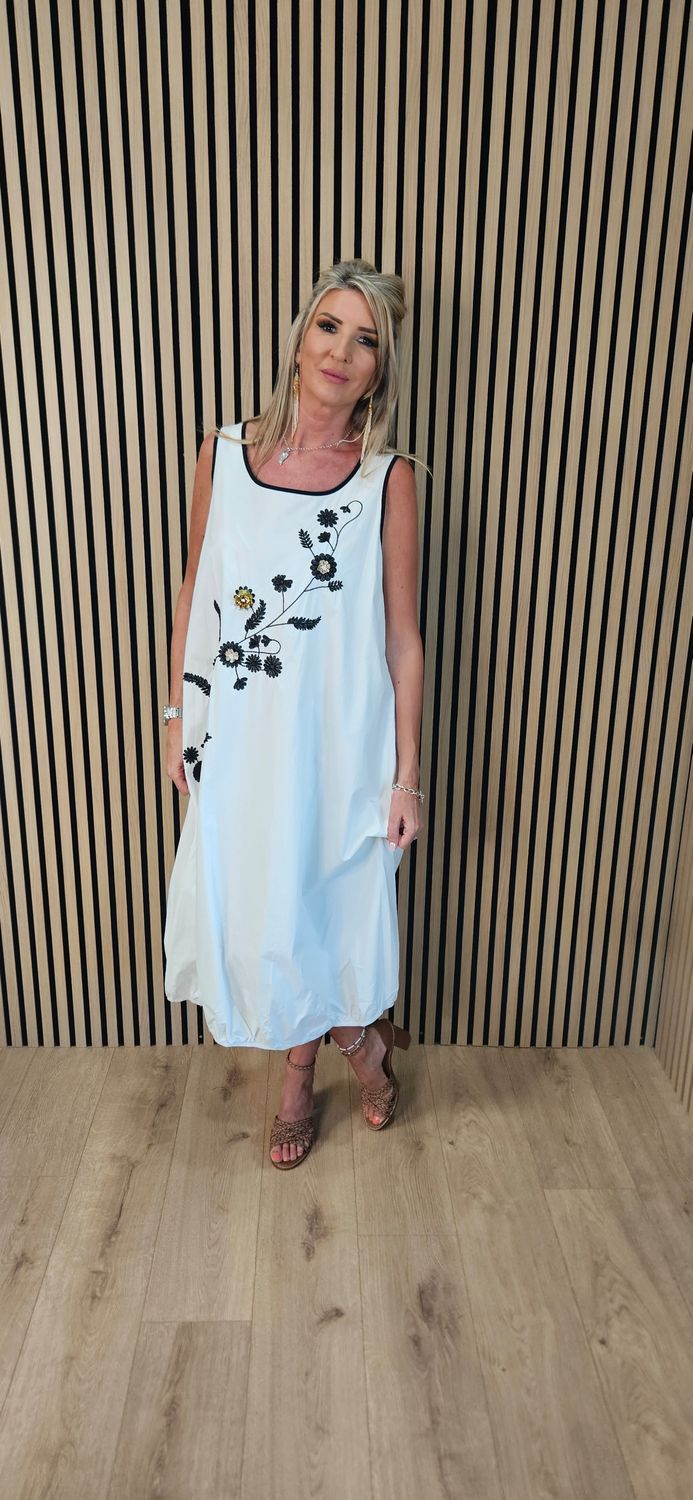 FLY OUT Floral Embellished Bubble Hem Dress