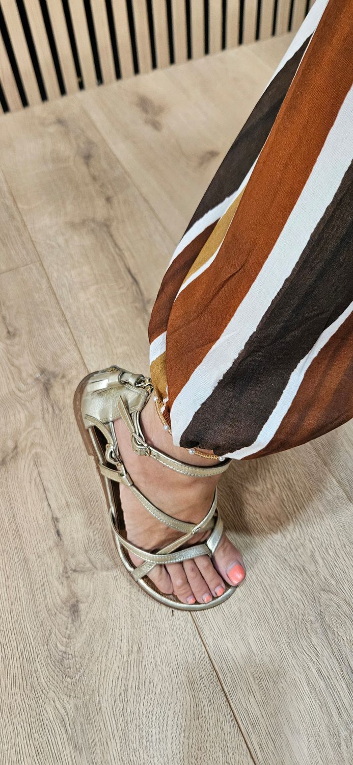 Stripe Harem Trousers – Rust/Brown/Mustard