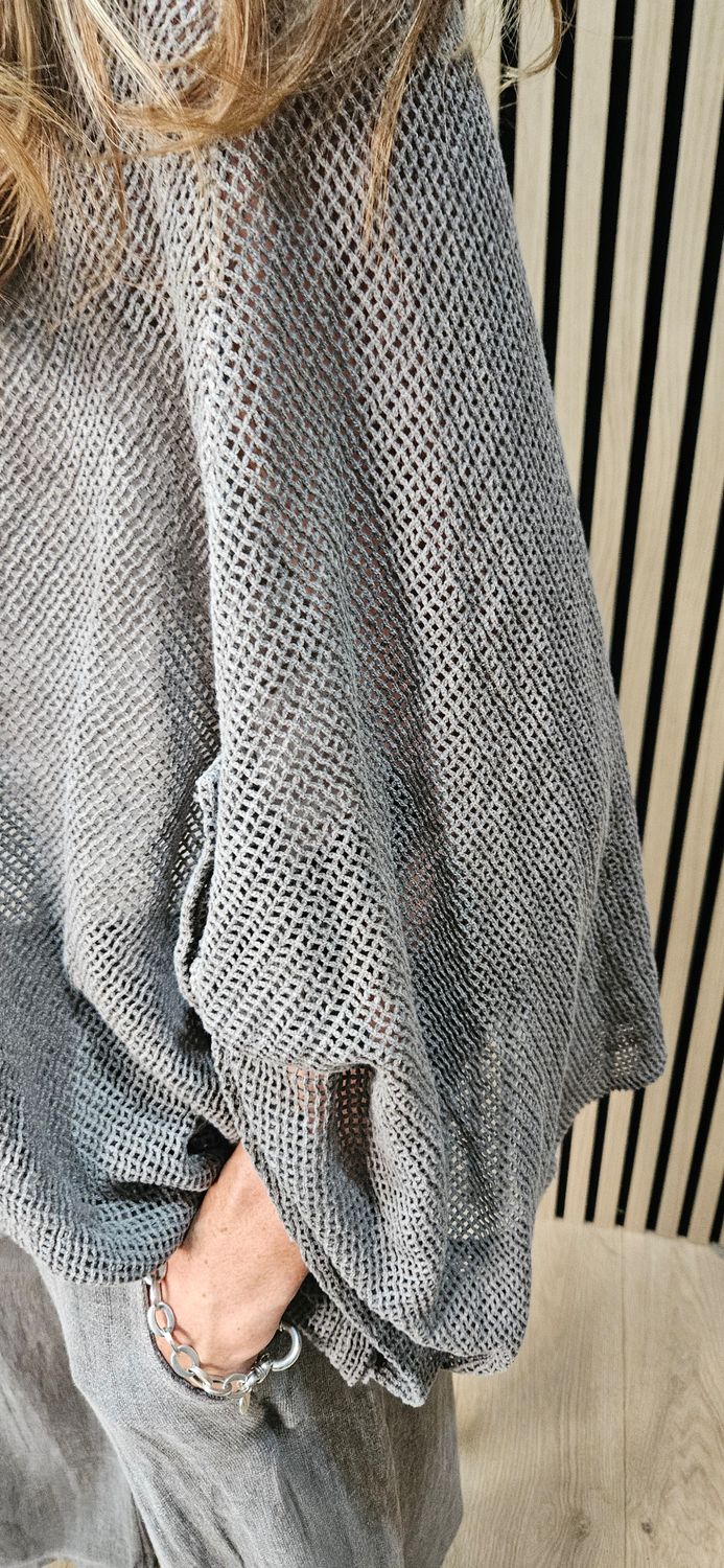 Linen Blend Button Detail Cardigan – Mocha