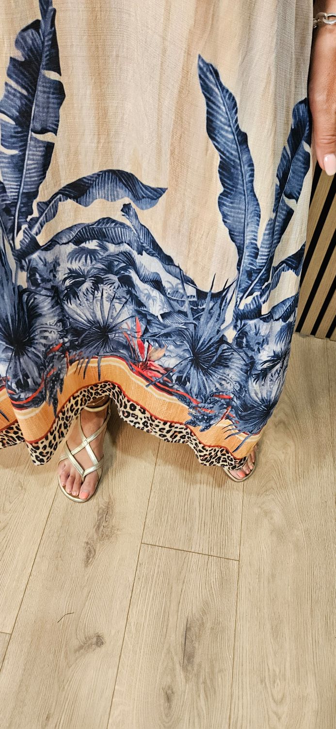 Fly Out Tropical Border Maxi Dress