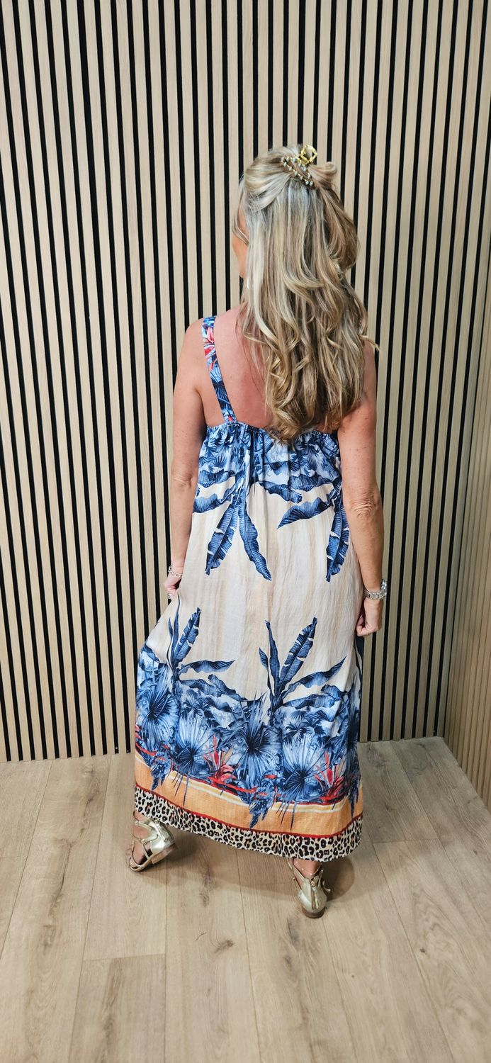 Fly Out Tropical Border Maxi Dress