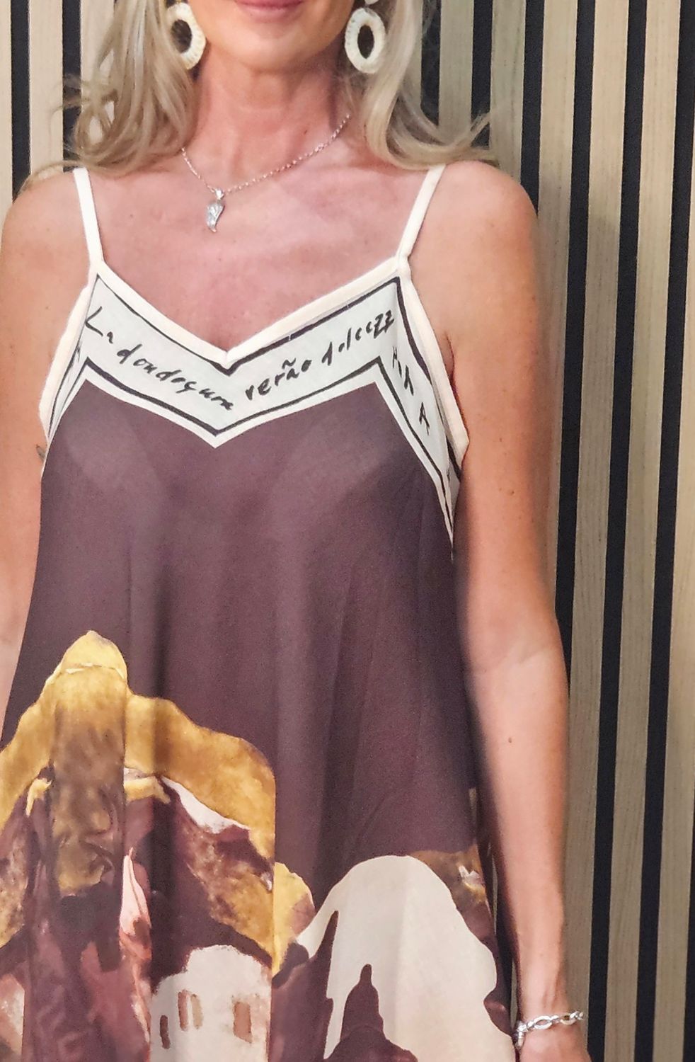 Côte d'Azur Print Maxi Dress – Chocolate