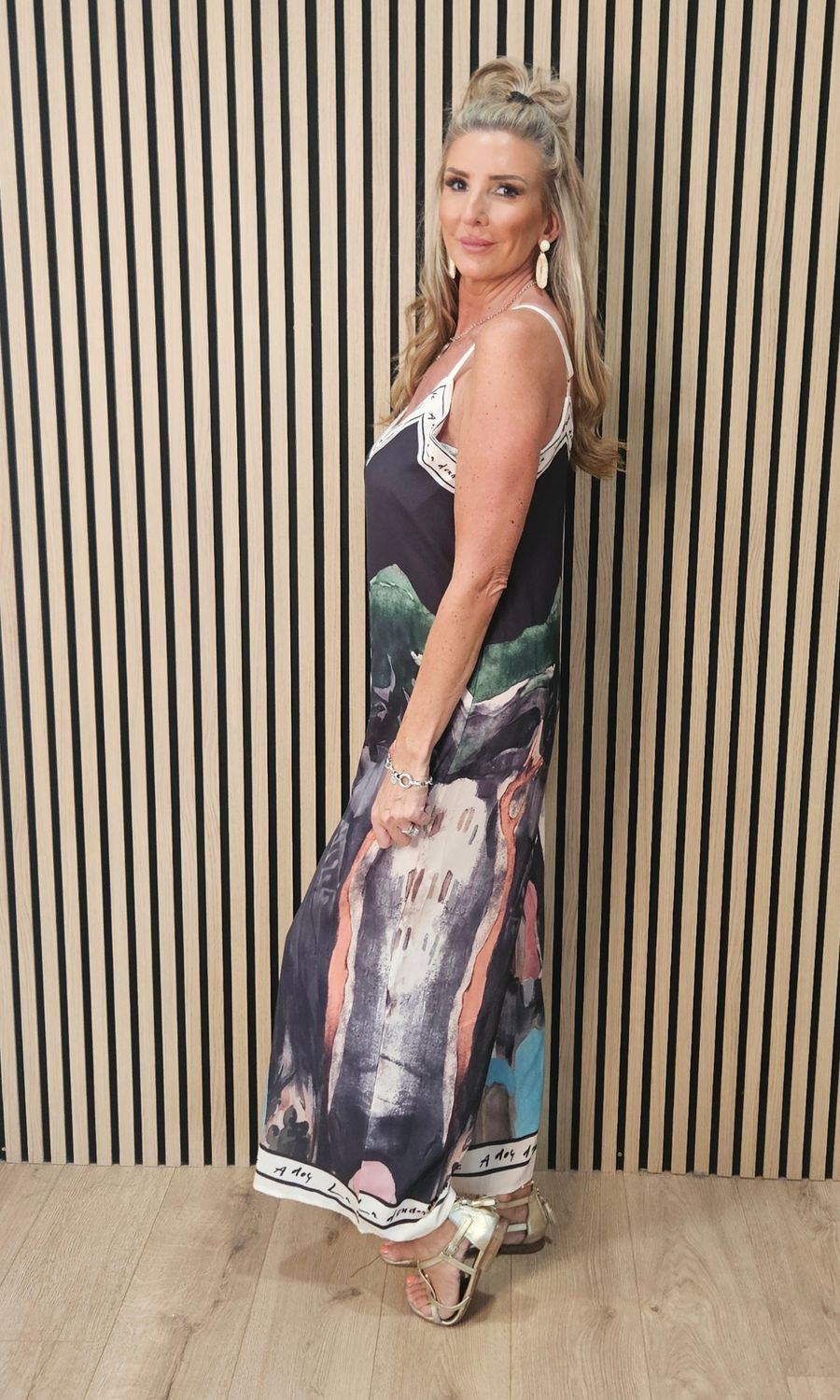 Côte d'Azur Abstract Print Jumpsuit - Black