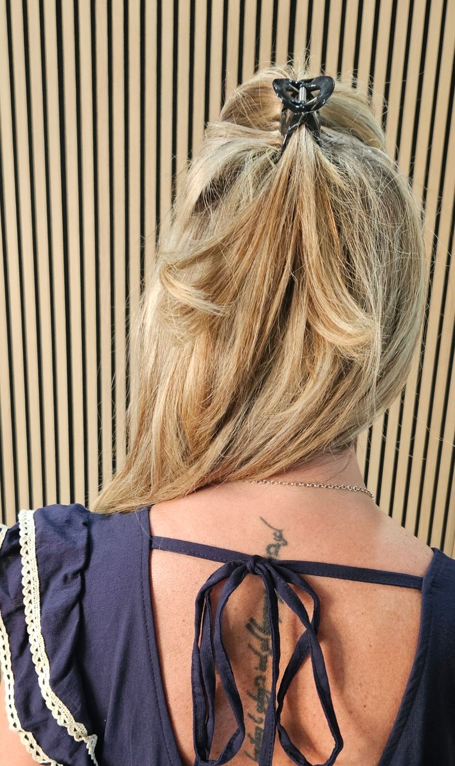 Palm Tree Crochet Detail Wide Leg Jumpsuit – Navy