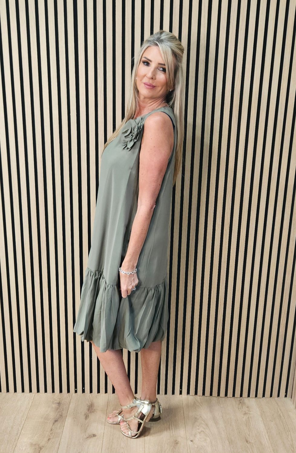 Floral Bubble Hem Dress