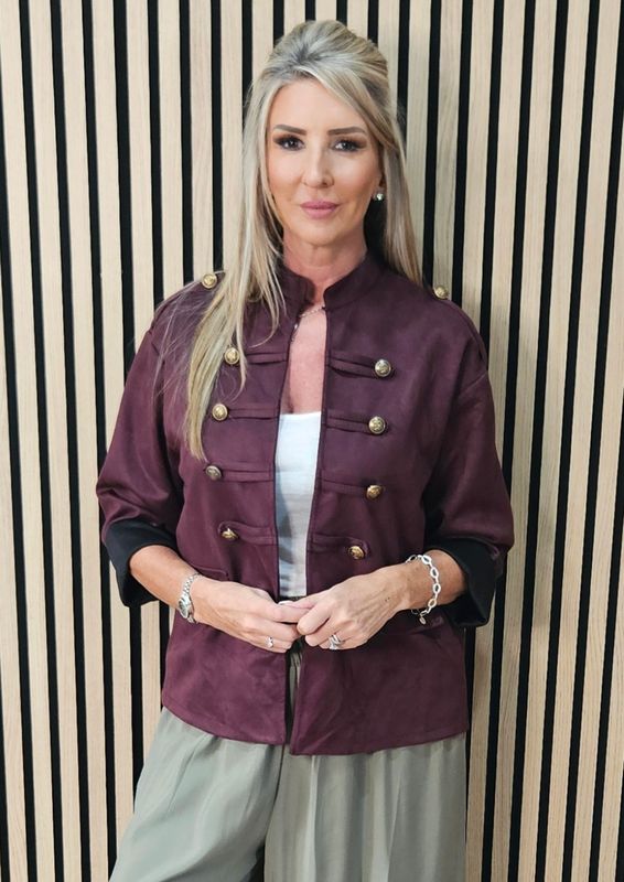 Military Style Jacket – Oxblood
