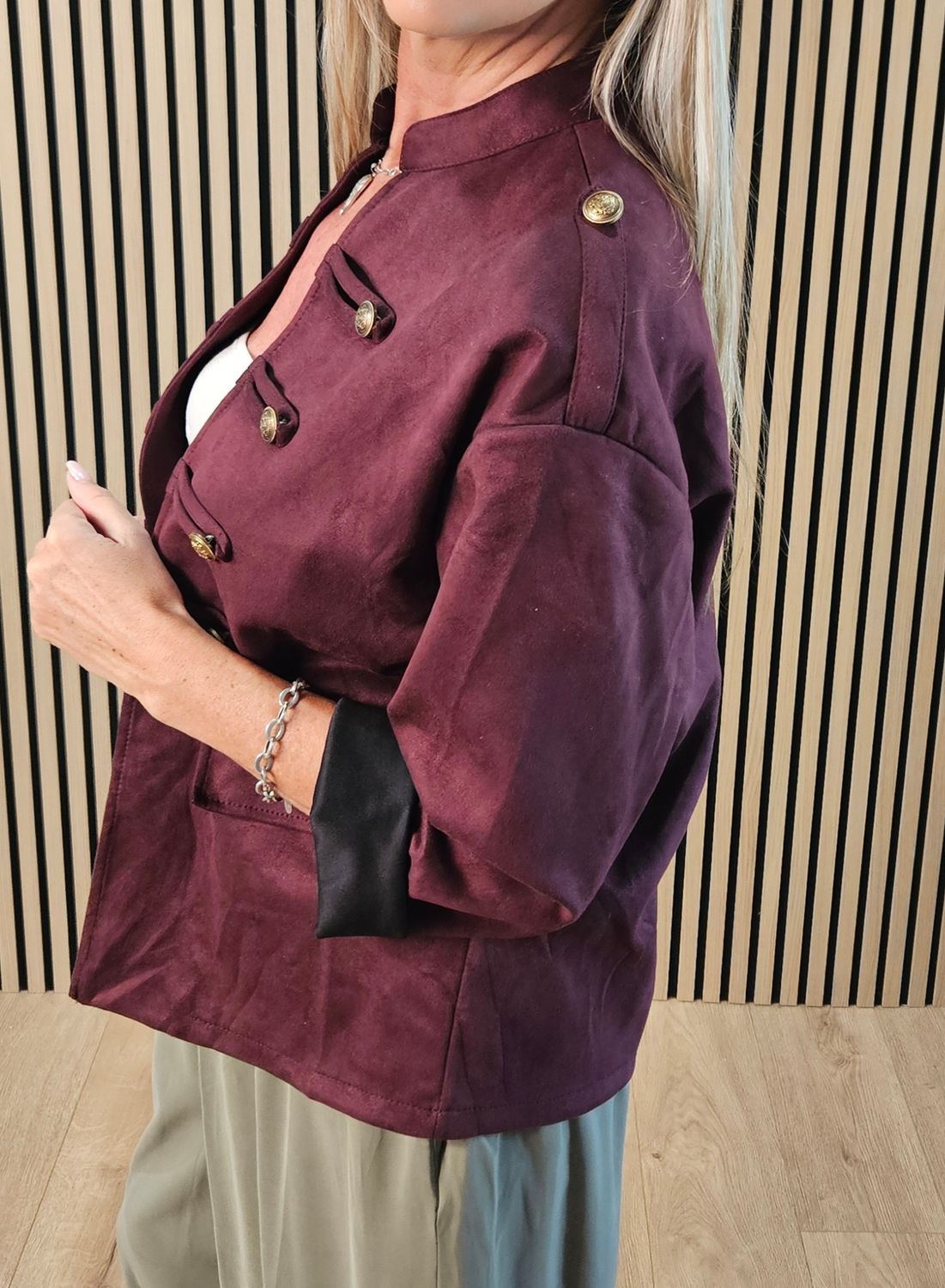 Military Style Jacket – Oxblood