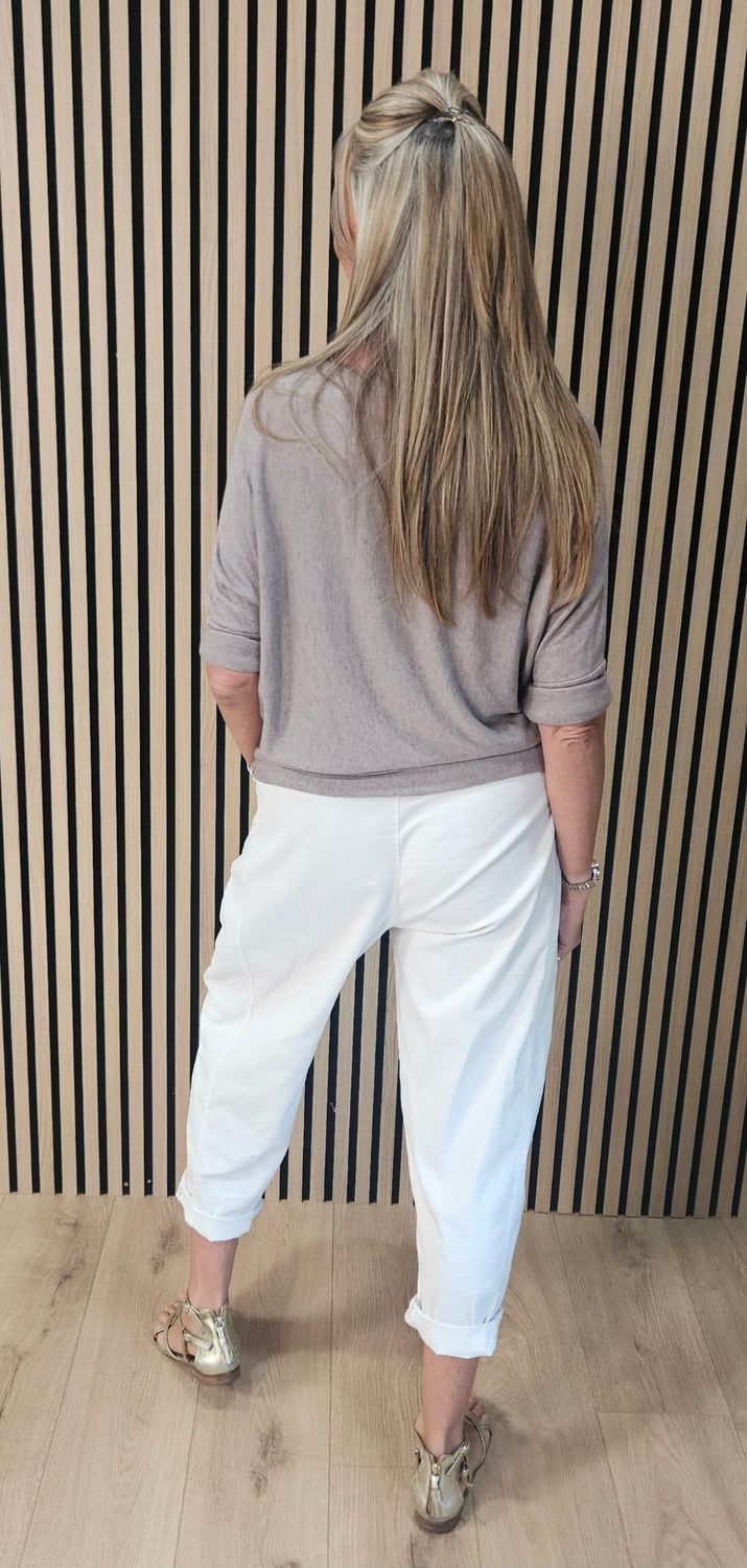 Sparkle Heart Knit Jumper – £16.80  Taupe