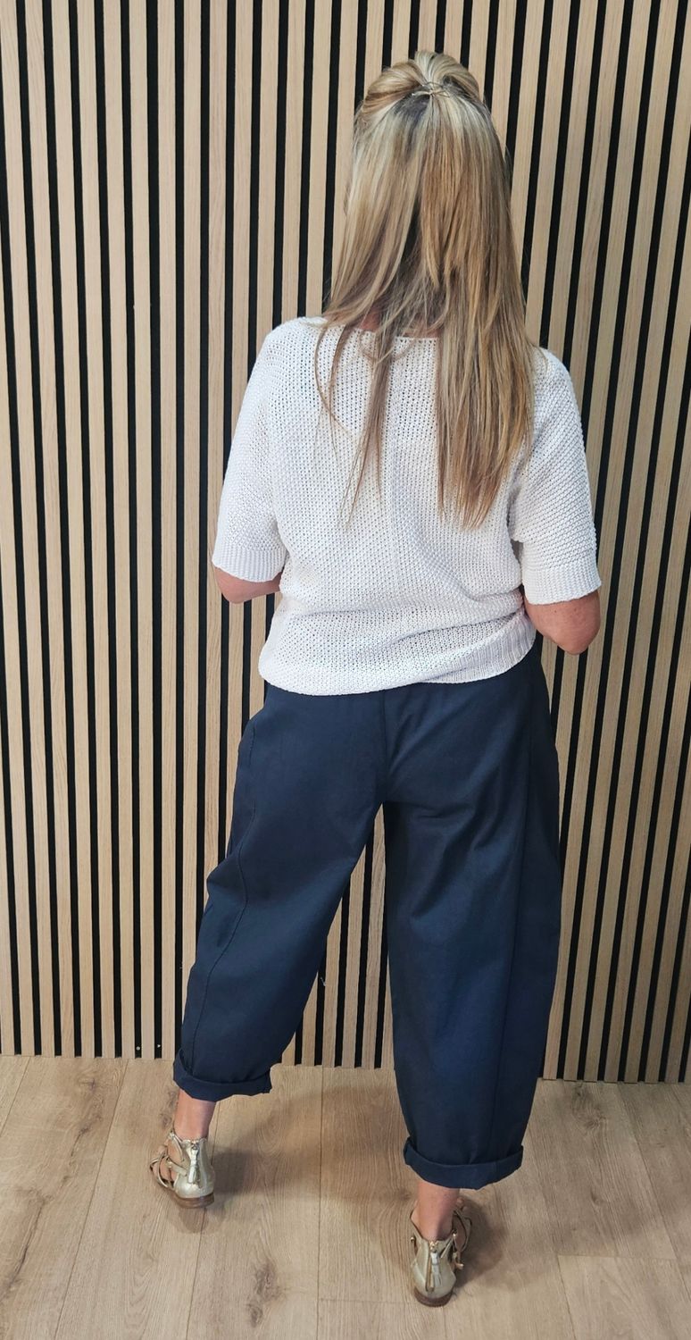 Lightweight Textured Knit Jumper - White