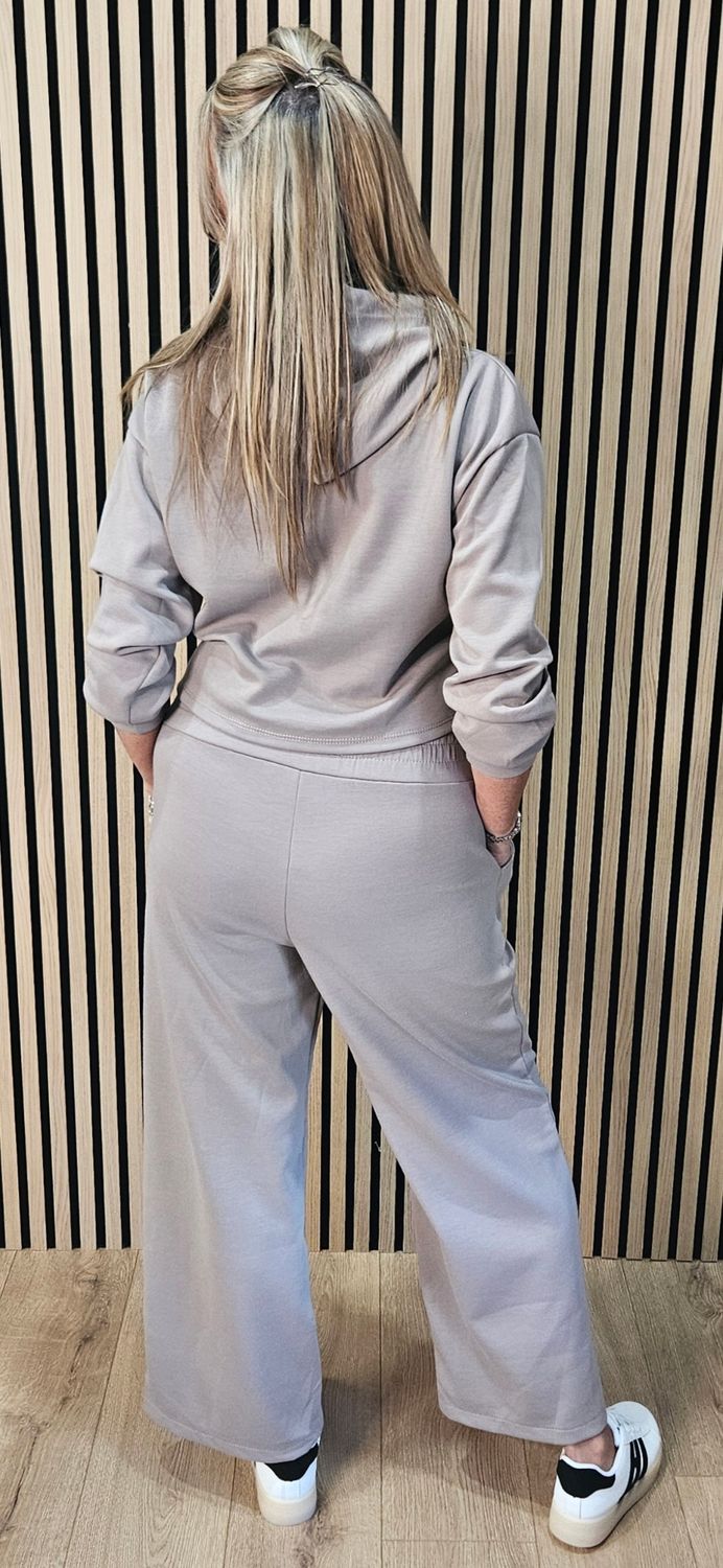 Luxe Hooded Co-Ord Set – Taupe