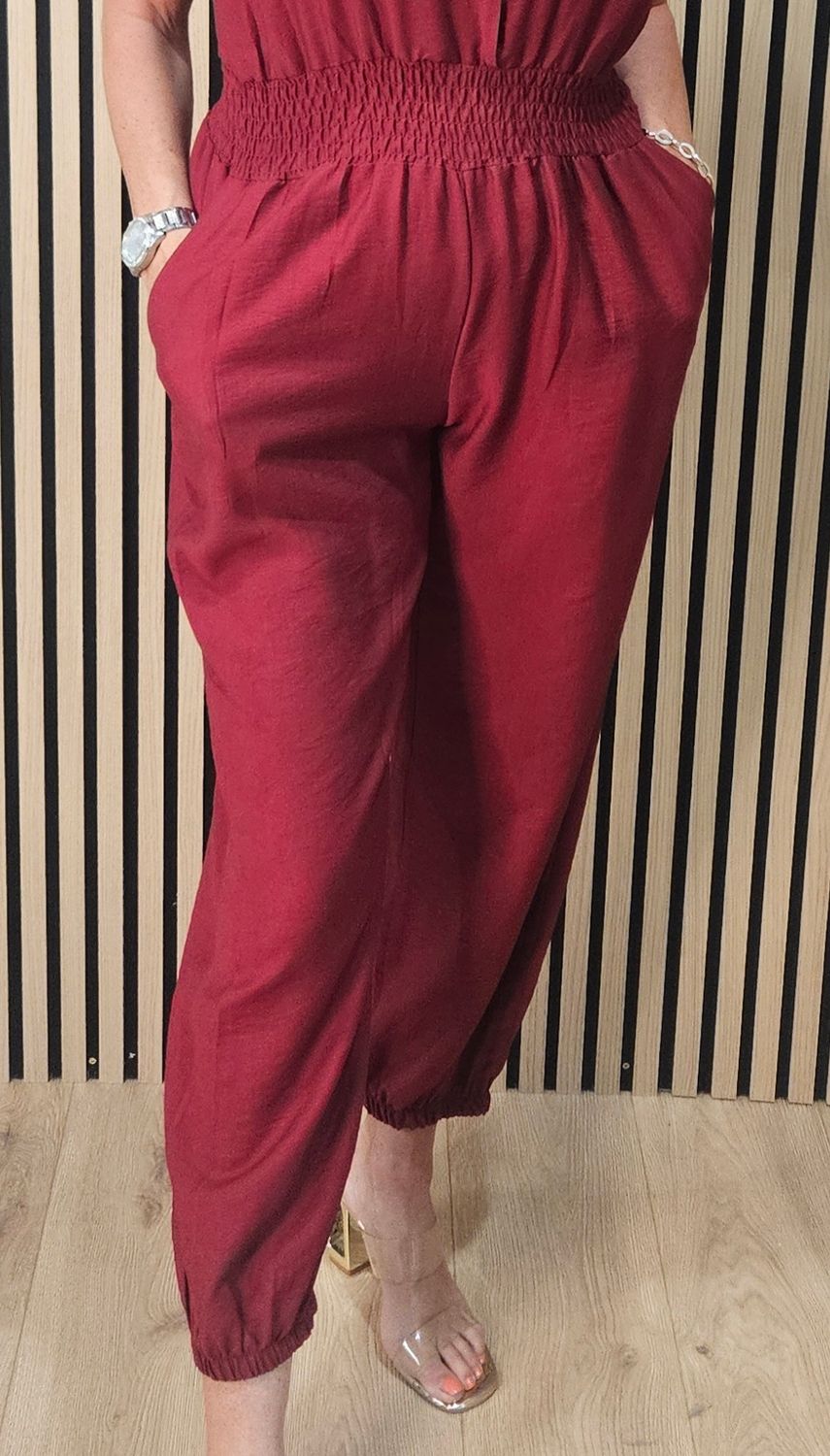 Utility Pocket Detail Jumpsuit – Dark Rust