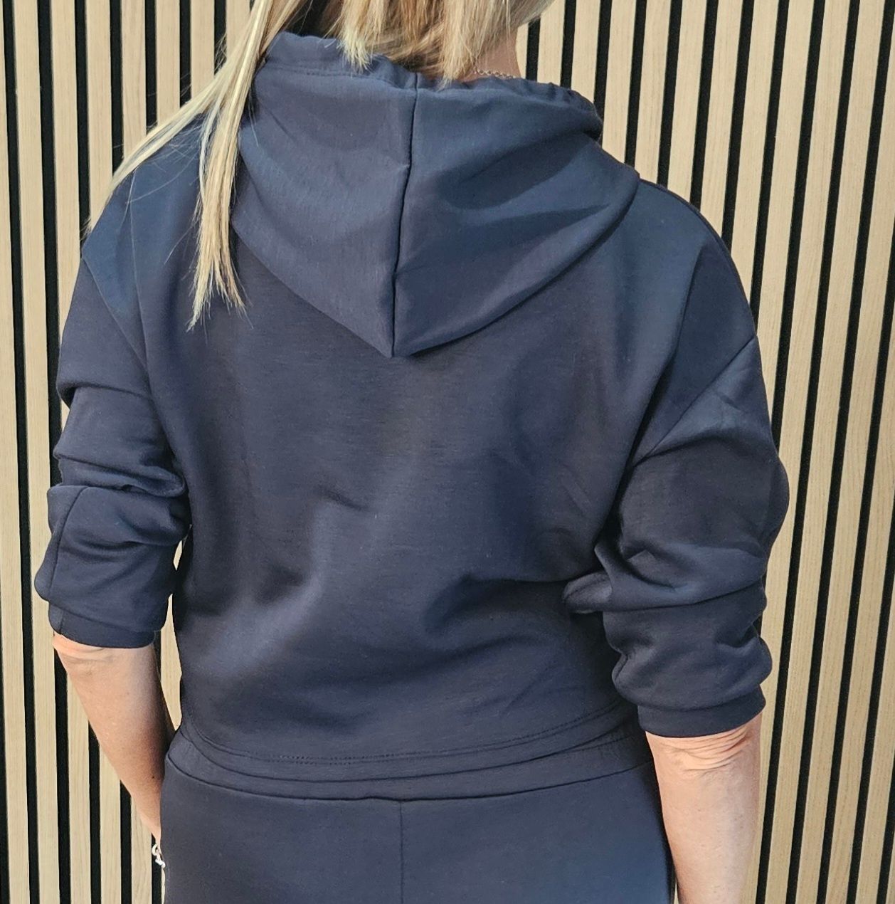Luxe Hooded Co-Ord Set – Navy