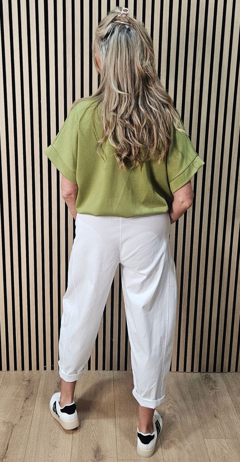 Cropped Zip-Up Jacket - Lime