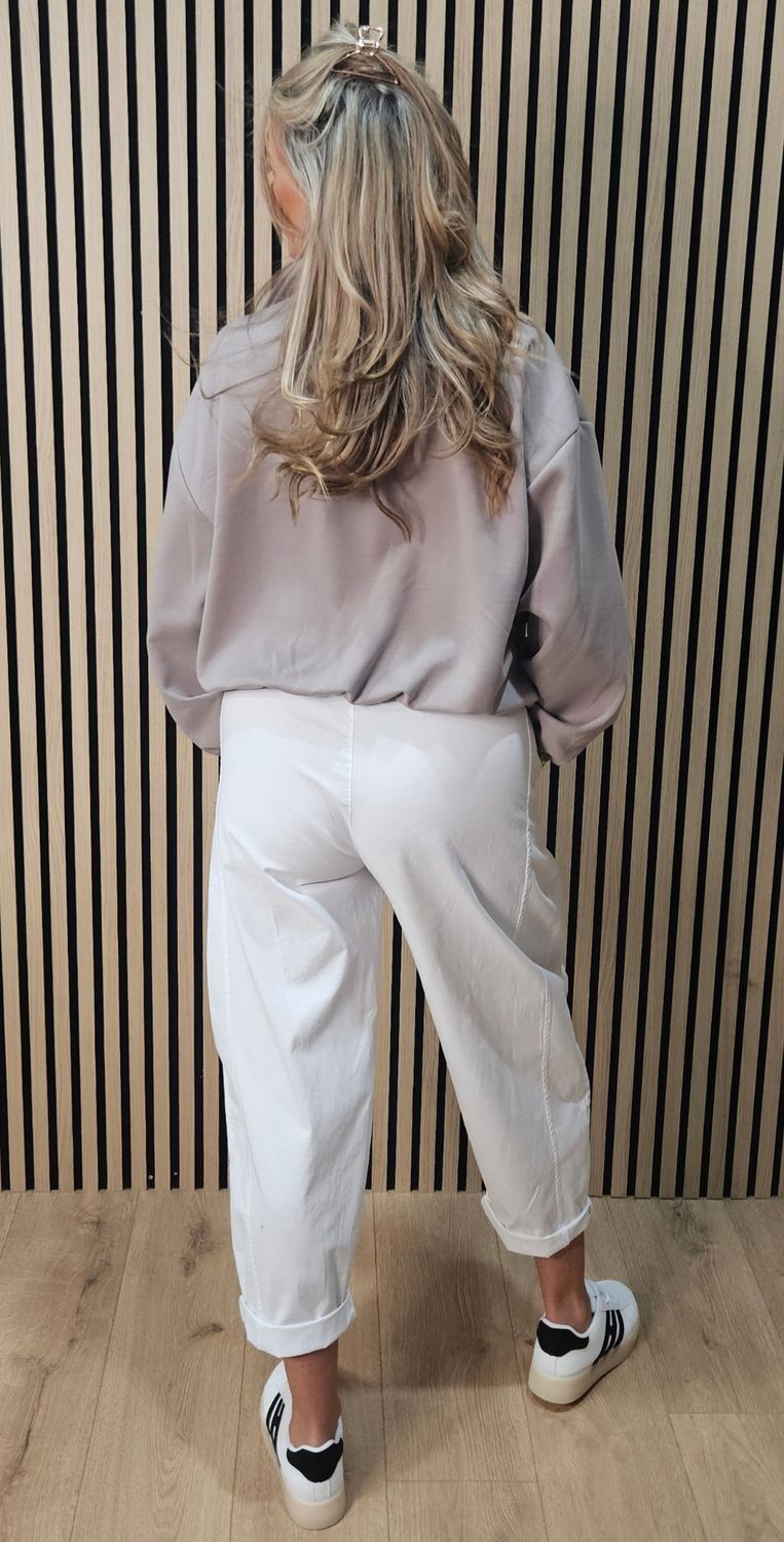 Double Breasted Soft Touch Jacket – Stone