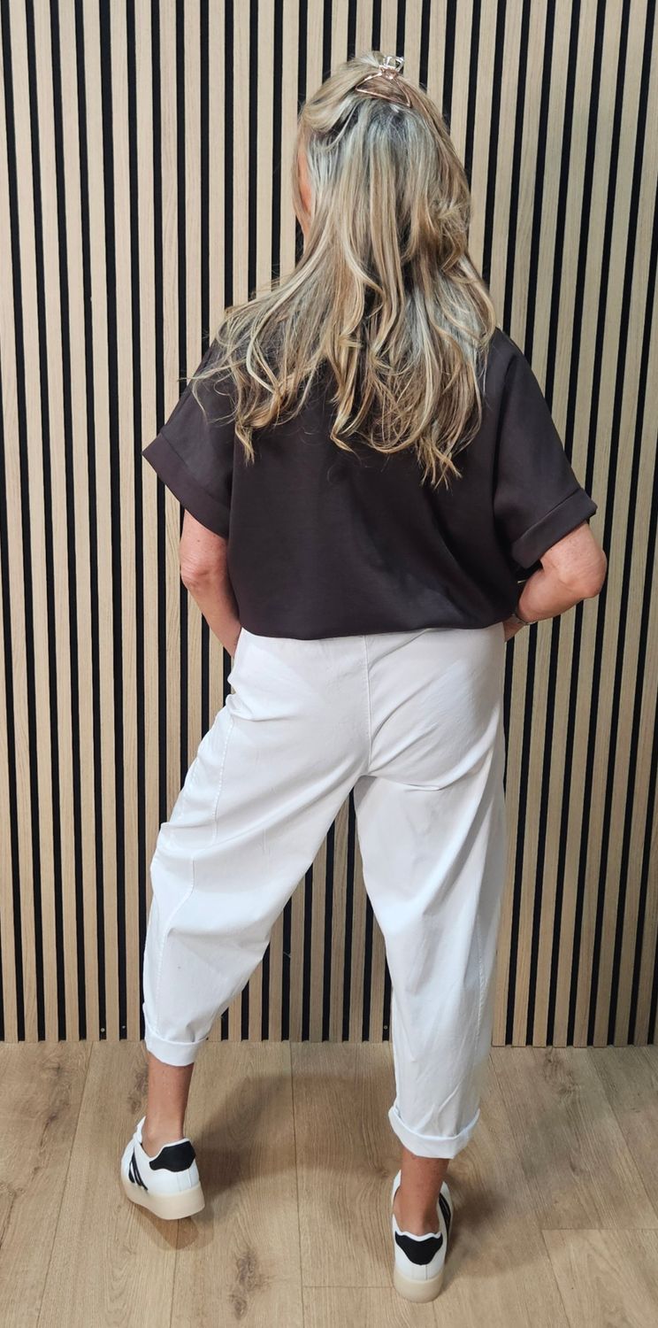 Cropped Zip-Up Jacket – Chocolate