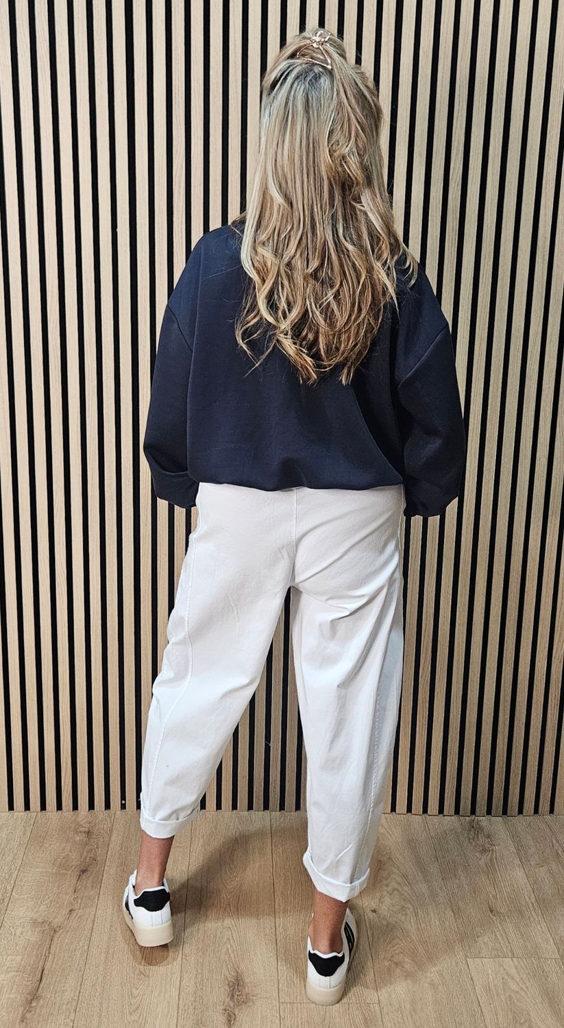 Double Breasted Soft Touch Jacket – Navy