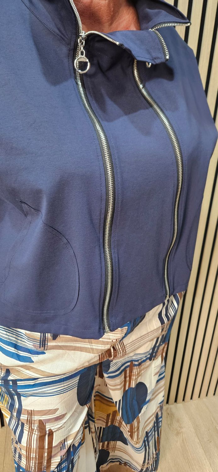 Double Zip Funnel Neck Jacket