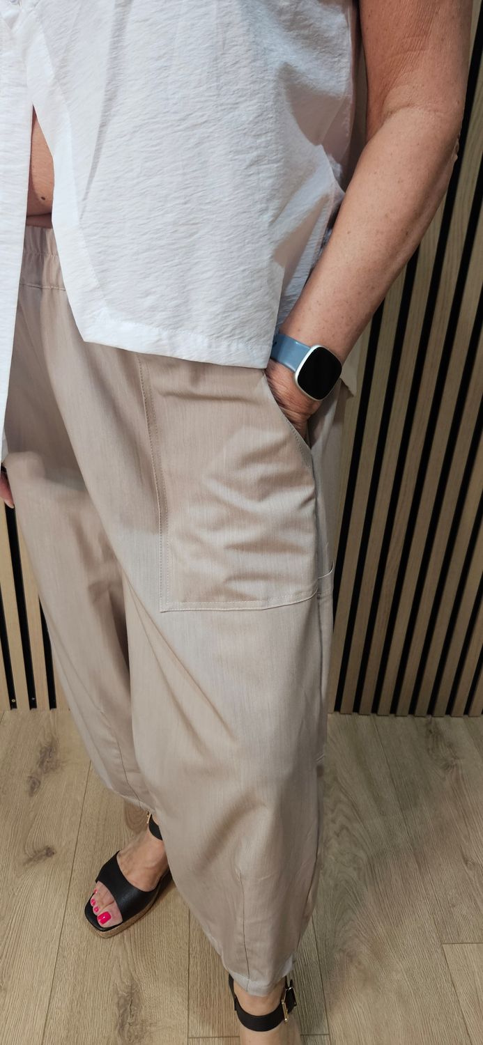 Darted Wide Leg Trousers