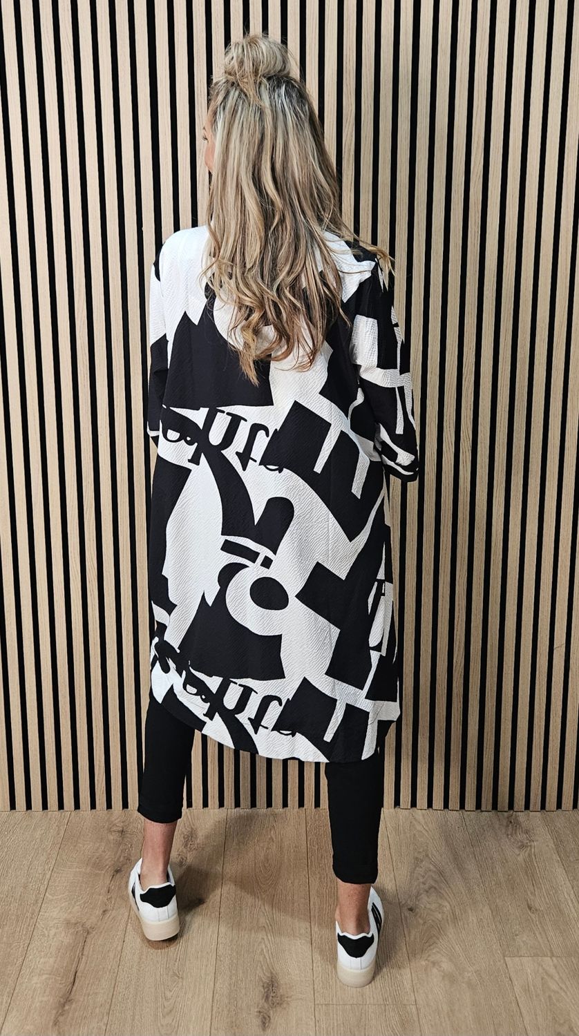 FLY - Abstract Print Zip Coat