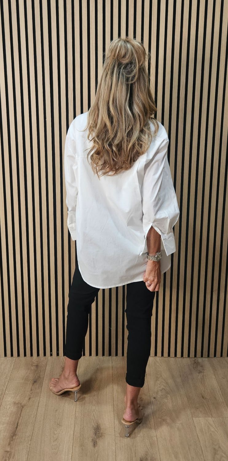 Military Detail Cotton Shirt