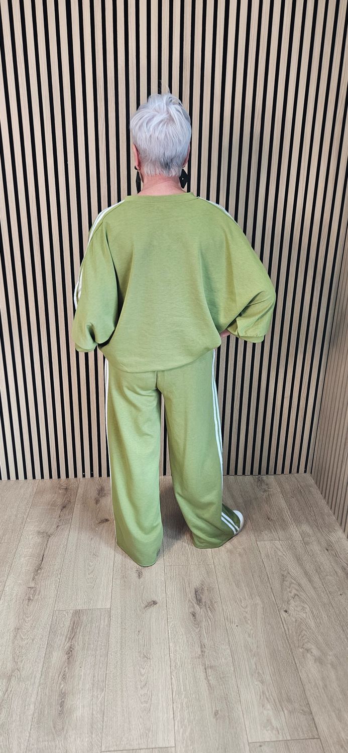 Stripe Detail Lounge Co-Ord Set - Lime