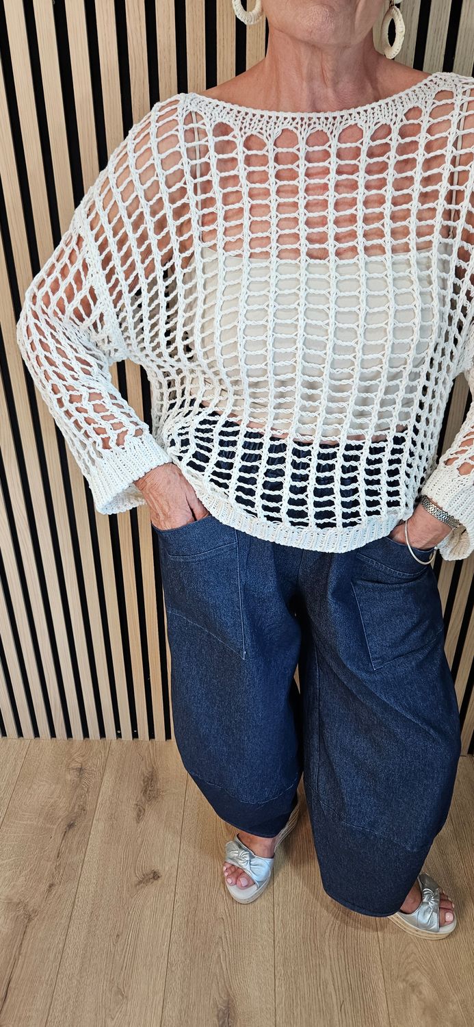 Open Weave Knit Jumper