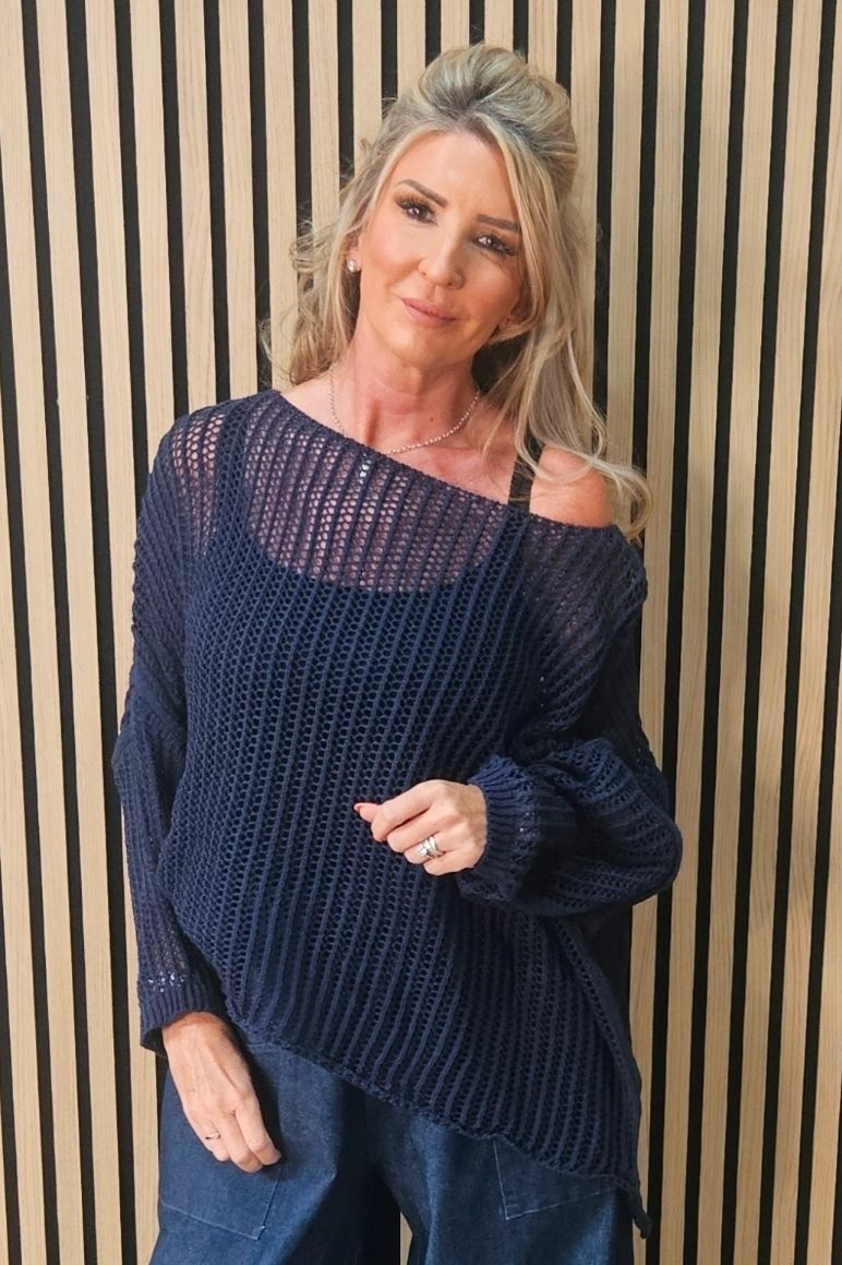 Oversized Open Knit Jumper