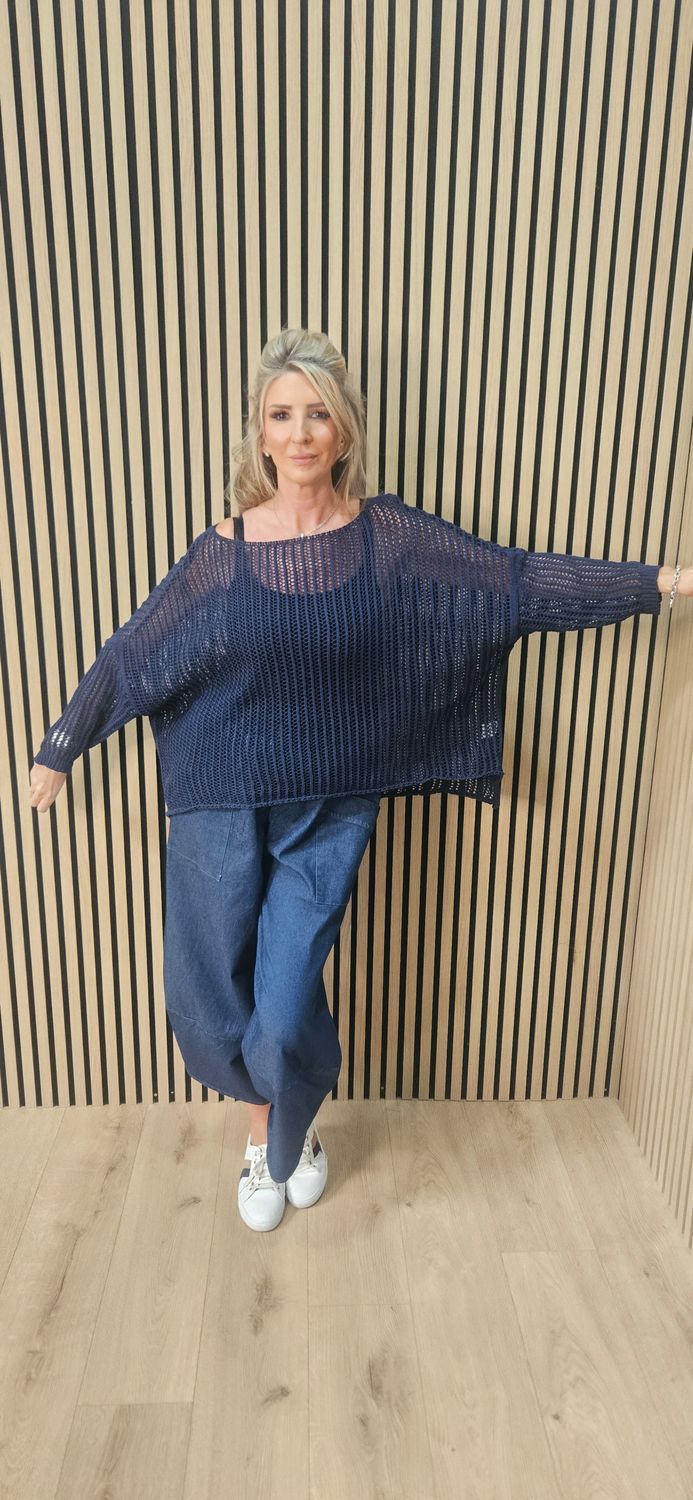 Oversized Open Knit Jumper