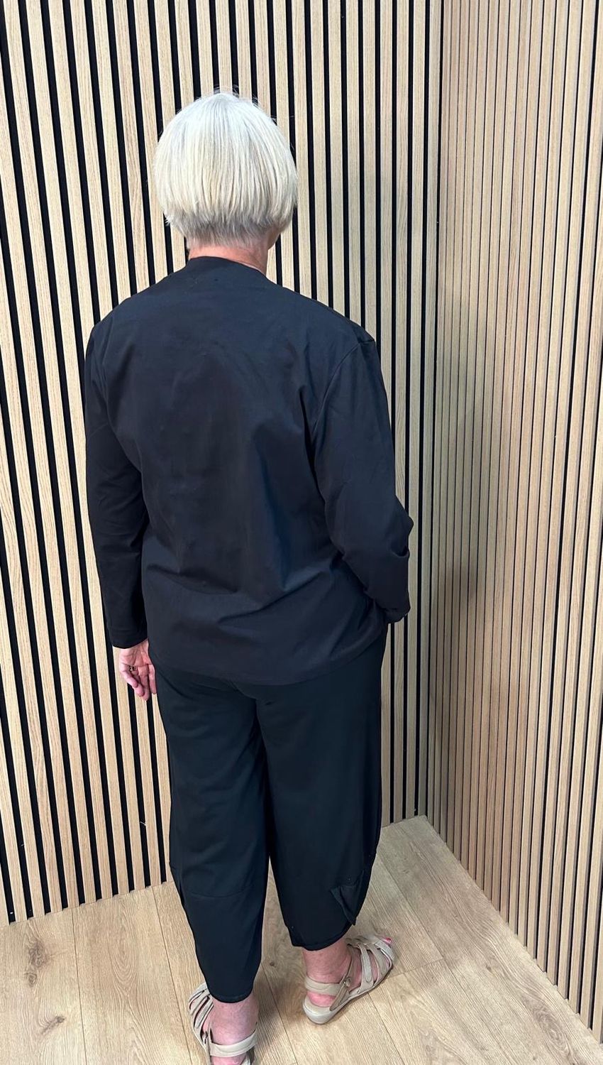 Military Style Stretch Jacket - Black