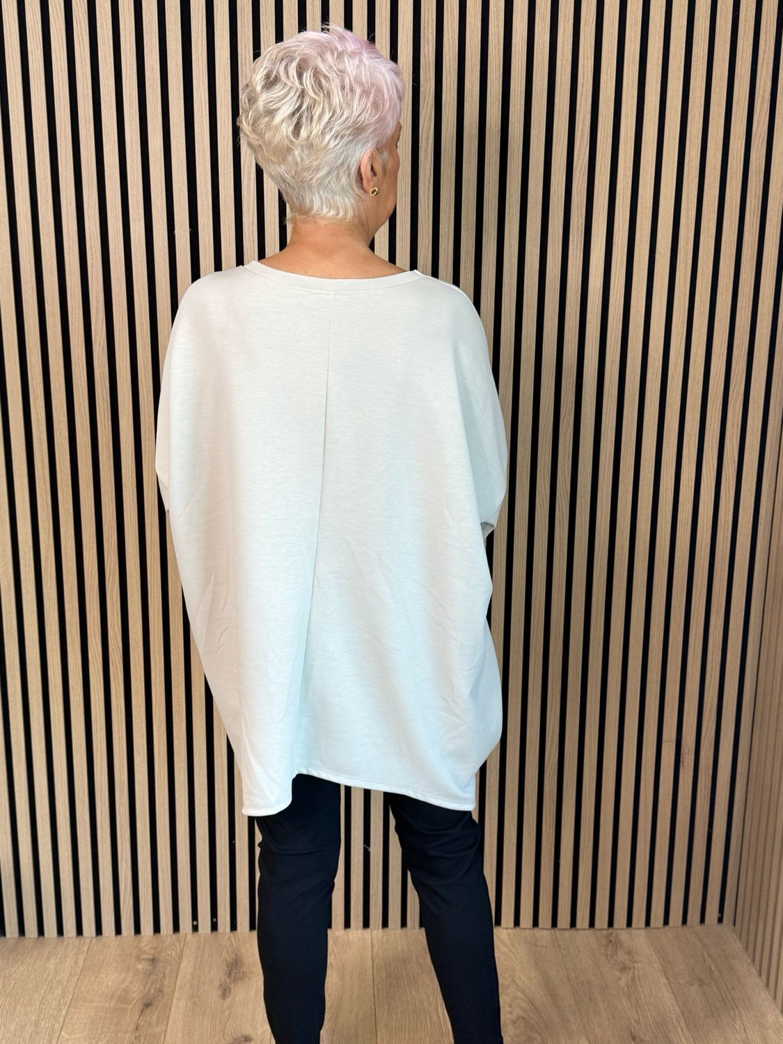 Leopard Print Panel Oversized Jumper - Beige/Black