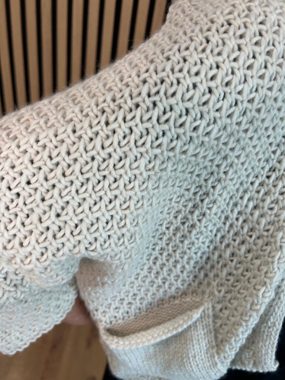Open-Knit Batwing Cardigan