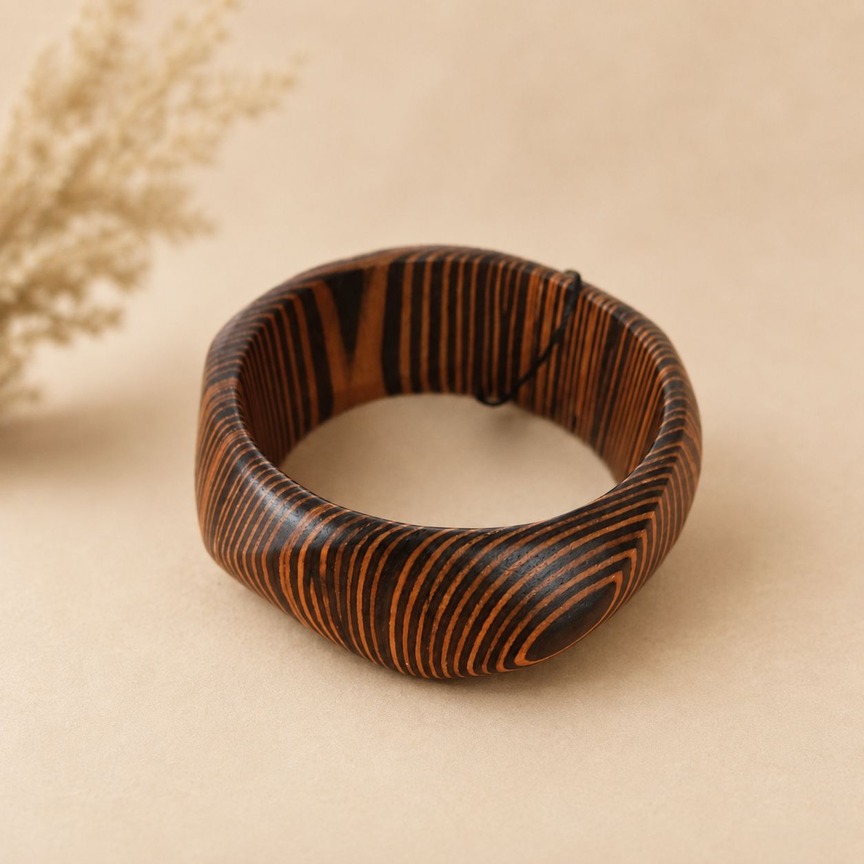 Dark Wood Statement Bangle