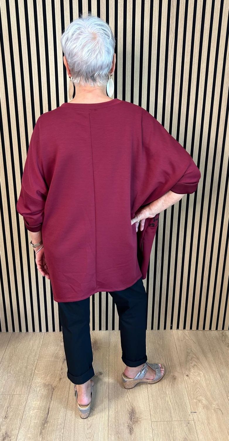 Leopard Print Oversized Tunic Jumper