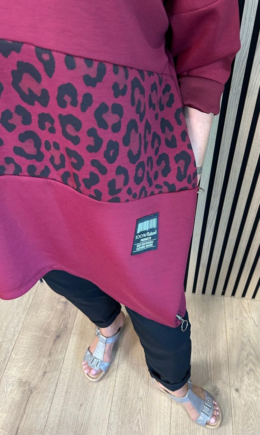 Leopard Print Oversized Tunic Jumper