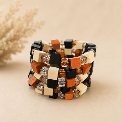Multi-Strand Beaded Elasticated Bangle