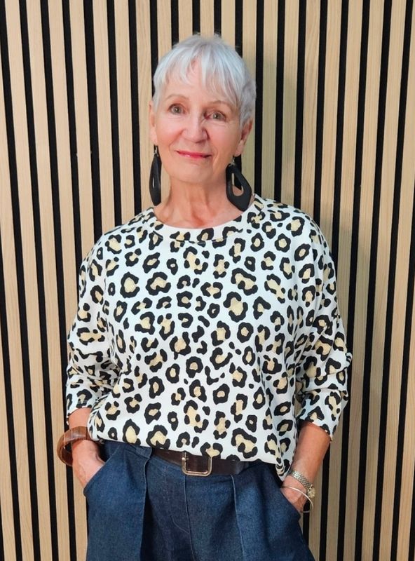 Leopard Print Relaxed-Fit sweatshirt 