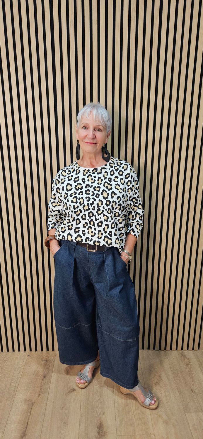 Leopard Print Relaxed-Fit sweatshirt 