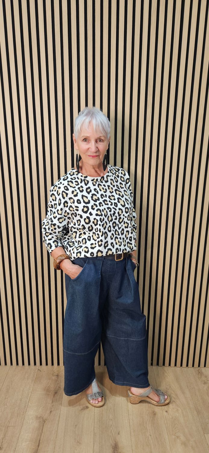 Leopard Print Relaxed-Fit sweatshirt 