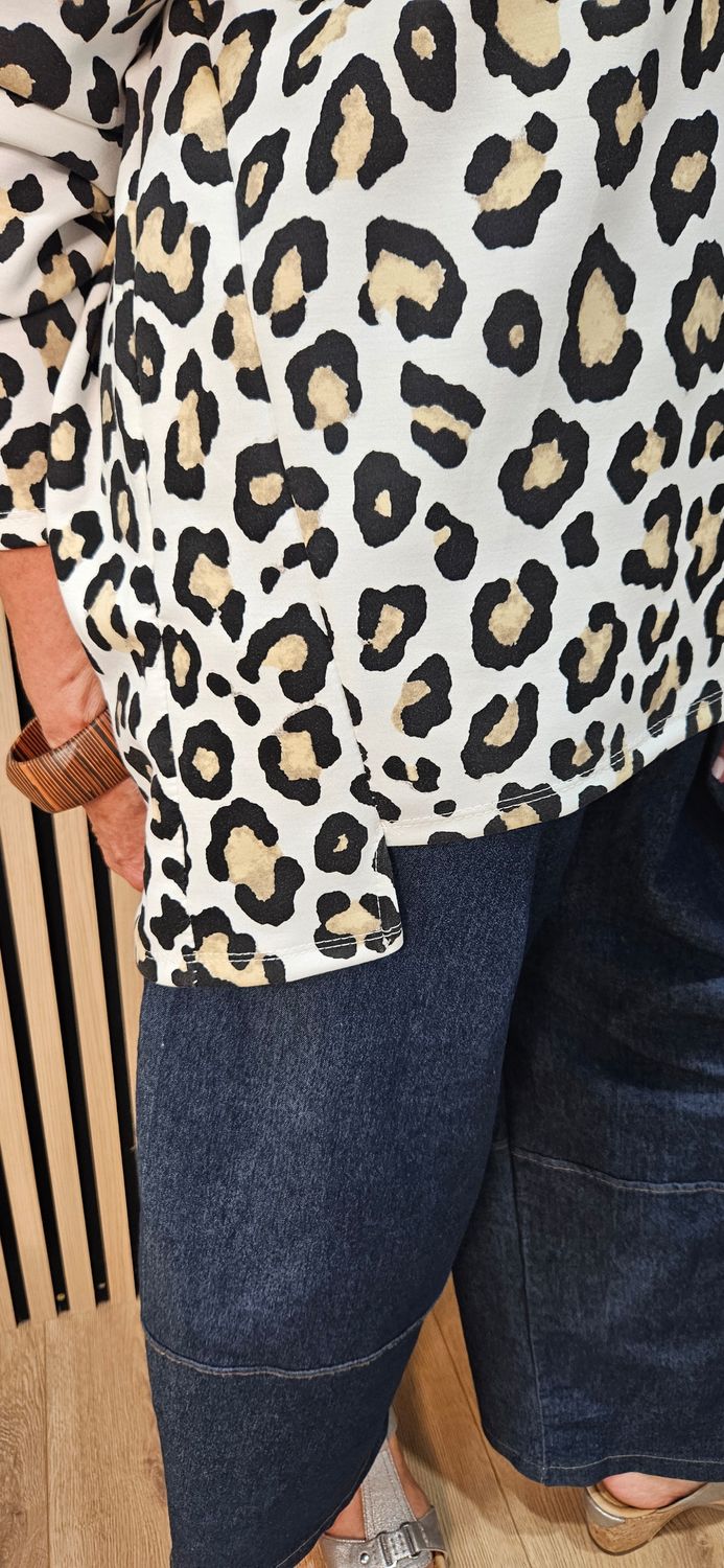 Leopard Print Relaxed-Fit sweatshirt 
