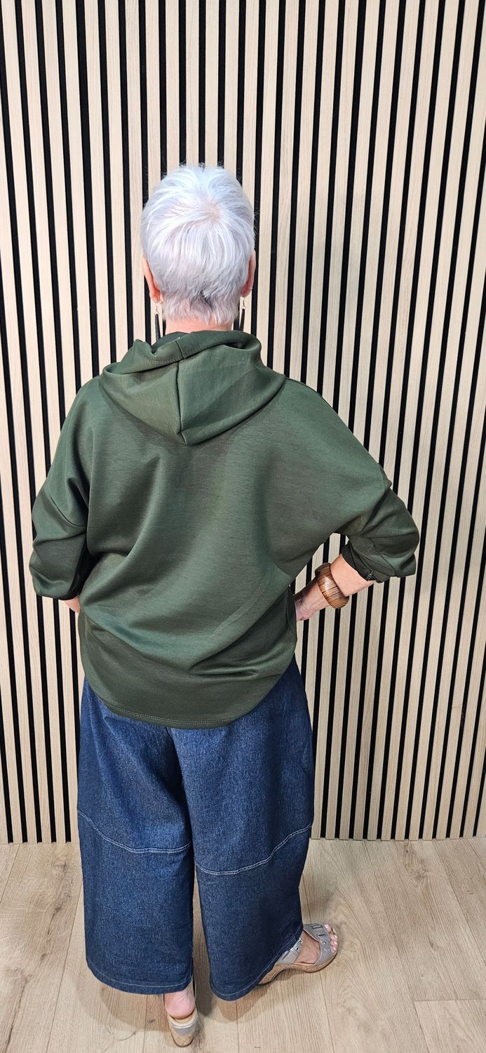 Embellished Love Heart Hooded Sweatshirt